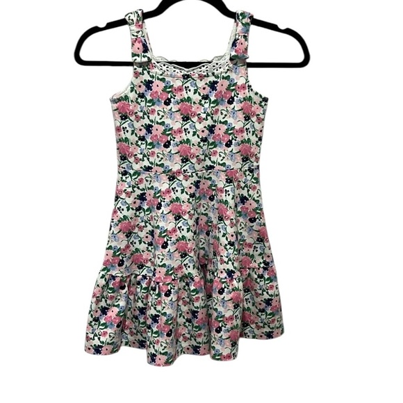 Janie & Jack girls floral tank bow sleeve dress size 8 NWOT - Picture 2 of 9